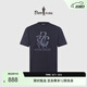 比音勒芬（Biemlfdlkk）【活力棉】春夏款男士時(shí)尚休閑BG鹿圖案挺括透氣輕薄圓領(lǐng)短袖T恤 07黑色 L （105）