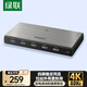 綠聯(lián) HDMI分配器一分四4K60Hz 1進4出高清分屏器 筆記本電腦臺式機接電視顯示器投影儀/一分二/三50708