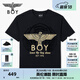 BOY LONDON春夏男女同款暗紋燙金潮牌休閑朋克短袖T恤N01051 黑色 L