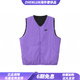 耐克（NIKE）品牌Logo印花貼袋細節雙面穿加絨馬甲男款紫色 紫色 XL