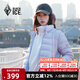黑冰戶外秋冬女輕量薄款立領(lǐng)鵝絨600蓬內(nèi)膽防風(fēng)防靜電羽絨服 FAF8161 天藍(lán) M