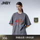 JNBY/江南布衣夏季女裝純棉T恤寬松休閑圓領(lǐng)短袖女通勤5O4113540 072/中雜灰 S