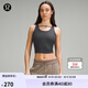 lululemon丨Logo Charm 女士前胸系帶設(shè)計(jì)羅紋背心 LW1EUBS 石墨灰 S /6