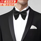 鹿珊伍黑色領(lǐng)結(jié)男士婚禮結(jié)婚新郎伴郎蝴蝶結(jié)法式商務(wù)主持人正裝配飾 大三角領(lǐng)結(jié)【黑色】 13*9.5cm