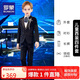 羅蒙男童西裝套裝婚禮花童西服主持人鋼琴表演禮服兒童演出服 黑色170