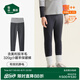 松山棉店【商場同款】自由穿小暖羊兒童打底褲保暖褲男童女童中大童褲子 320g-深灰條紋 130 cm