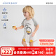 愛慕嬰幼奶皮衣貝克鴨/小豬佩奇中性嬰幼短袖無(wú)腿連體爬服抗菌a類寶寶衣服 貝克鴨 90cm （19-28斤）