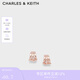 CHARLES&KEITH圈定系列多層金屬時尚耳環(huán)女士CK5-42120294 Rose Gold玫瑰金色