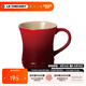 酷彩（Le Creuset） 炻瓷400毫升馬克杯子咖啡早餐辦公家用茶水杯麥片早餐杯陶瓷歐式 400ml馬克杯紅色
