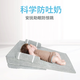 詩(shī)行點(diǎn)點(diǎn)嬰兒防吐奶斜坡枕頭新生兒防反流嗆奶墊子寶寶防嗆奶枕頭斜坡床墊 灰色雙層