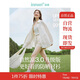 茵曼UPF100+防曬衣女夏時(shí)尚襯衫外套 淺杏白 L
