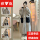 雅鹿珊瑚絨睡衣女冬季甜美加厚新款長款睡裙法蘭絨睡袍女可外穿家居服 淺棕色-熊耳朵[珊瑚絨睡袍] M[建議80-100斤]