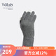 RAB睿坡新品美利奴羊毛混紡男女通用休閑手套戶外運(yùn)動(dòng)觸屏彈力保暖超輕速干工作手套40g QAG-66 麻灰色 L