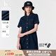 哈吉斯（HAZZYS）女裝 夏季女士【PHIZ系列】時(shí)尚寬松牛仔連衣裙女 深藏青色DN L (165/88A 40)