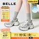 百麗（Belle）張凌赫孟子義同款藍鯨老爹鞋女25秋新商場款休閑鞋D2K1DCM5預售 【孟子義/張凌赫推薦】銀色-單里 37 (235mm)
