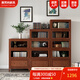 （savannah furniture） 美式組合書柜置物架防塵玻璃門落地整 三層80*38*125cm