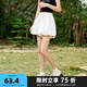 三福短褲2025夏季松緊腰頭設計花苞褲甜美褲子女裝495772 白色 M