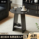 素樹(shù)家居北歐實(shí)木邊幾小戶(hù)型簡(jiǎn)約茶幾客廳角幾圓形沙發(fā)邊桌輕奢創(chuàng  )意小圓桌 故陵邊幾-黑色【進(jìn)口橡膠木】