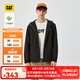 CAT卡特新品男士戶外休閑三防防風(fēng)防潑水防污運(yùn)動(dòng)風(fēng)連帽夾克外套 黑色 XL