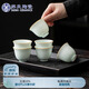 蘇氏陶瓷（SUSHI CERAMICS）卵青冰花功夫茶杯開片冰裂品茗杯六個(gè)簡(jiǎn)裝