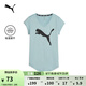 彪馬（PUMA）吸濕速干訓(xùn)練跑步短袖T恤女夏季新款健身運(yùn)動(dòng)上衣522418 藍(lán)石色-21 M (160/84A)