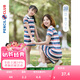 鉛筆俱樂部童裝2025夏季新款女童母女條紋連衣裙親子裝母女裙子 淺粉紅（裙子） 110