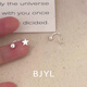 BJYLS925純銀五角星耳釘女雙耳洞一體式螺絲擰扣耳骨釘小眾耳環(huán)耳飾品 S925銀五角星耳釘