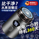 麥?zhǔn)嫣氐聡焚|(zhì)2025新款迷你電動剃須刀旋轉(zhuǎn)式便攜男士刮胡刀小鋼炮送禮父親節(jié)男友情人節(jié)禮物 16代pro【槍灰色】12核動力