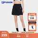 FILA FUSION斐樂(lè)潮牌梭織裙女2025夏新款時(shí)尚休閑基礎(chǔ)半身裙短裙 正黑色-BK M 165/66A/M