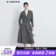 S.DEER圣迪奧女裝小香風(fēng)毛呢西裝外套長裙套裝S233Z1417 中灰/77 L 170
