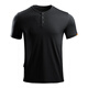 龍牙【滿(mǎn)2件-100】三代秘纖速干圓領(lǐng)短袖男士夏季戰術(shù)百搭戰術(shù)戶(hù)外T恤 極夜黑（亨利領(lǐng)） M 175/96A(135-160斤)