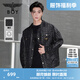 BOY LONDON【迷幻搖滾】秋季男女同款滿印金標(biāo)夾克襯衫外套N23901 黑色 L