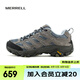 邁樂（Merrell）官方店男女款戶外登山徒步鞋減震MOAB 3邁越者輕量防滑耐磨透氣 J035896灰藍（女） 37