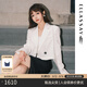 歌力思（ELLASSAY）【博主同款】25早春新款綿羊毛三醋酯截短式西裝女EWB361T00100 珍珠白 S