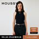 moussy 女裝新款簡約風(fēng)肌理感純色針織背心女010GAS80-5070 020黑色 均碼