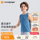 moodytiger男童背心防曬速干夏兒童上衣中大童百搭透氣吸汗圓領(lǐng)無袖運(yùn)動(dòng)背心