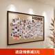 云三朵毛氈板墻貼 照片展示墻背景板墻面diy裝飾創(chuàng  )意留言板相冊墻9mm 畫(huà)鏡·黑 120*180cm