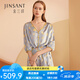 金三塔睡衣女真絲氣質(zhì)可外穿短袖短褲女士睡衣套裝家居服情人節(jié)禮物 海洋故事0407 M