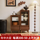 艾迪嘉（Antigue-arts） 艾迪嘉實(shí)木餐邊柜現代簡(jiǎn)約餐廳柜茶柜廚房?jì)ξ锕?胡桃色矮柜 左開(kāi)門(mén)45*40*85cm