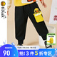 B.Duck【加絨】小黃鴨童裝兒童褲子新款冬裝寶寶休閑褲 黑色（加絨） 110 cm