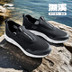 李寧溯溪鞋男鞋一腳蹬秋冬新款輕薄透氣網(wǎng)面戶(hù)外涉水沙灘洞洞運動(dòng)鞋子 標準黑/標準白 40