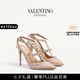 華倫天奴VALENTINO[禮物]女士 ROCKSTUD 漆皮鉚釘高跟鞋 裸粉色 38.5
