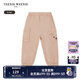 Teenie Weenie Kids小熊童裝24夏季款男寶寶大口袋休閑束腳長褲 淺卡其色 110 cm