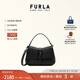 芙拉（FURLA）【禮物】【明星同款】FURLA芙拉FLOW牛皮迷你女士手提斜挎包 黑色
