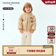 Teenie Weenie Kids小熊童裝24冬男女寶三防蓬蓬熊耳連帽厚羽絨服 米色 90 cm
