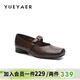 月芽?jī)号?025年春季新款時(shí)尚瑪麗珍鞋優(yōu)雅職業(yè)鞋中跟小皮鞋 棕色03S 38