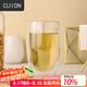CLITON雙層玻璃杯家用防燙耐熱水杯綠茶杯牛奶杯果汁飲料杯辦公水杯單只