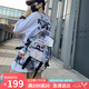 viney書包男女ins初中高中大學(xué)生簡約背包潮流大容量雙肩包藍(lán)色