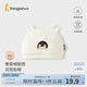 童泰（TONGTAI）嬰兒帽子純棉新生兒護(hù)囟門帽寶寶胎帽初生寶寶雙層可愛防風(fēng)帽 米白 0-3月,34-40cm