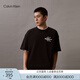 Calvin KleinJeans夏季男女情侶中性ck休閑字母寬松純棉重磅短袖T恤J400448
